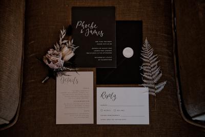 Monochrome Wedding Invitation
