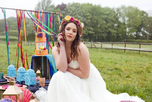 Festival wedding styling in Dorset