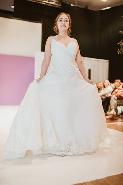 Bridal Fashion Show Tea Length Dress - The Wedding Scene 