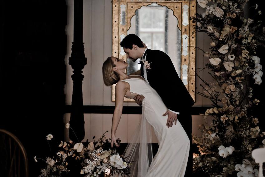 Luxury monochrome wedding styling